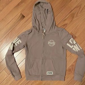 Womens PINK zip up hoodie